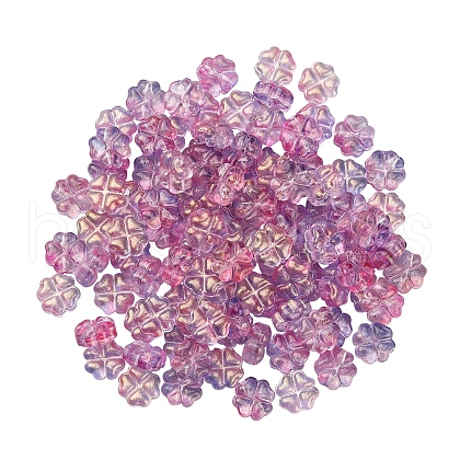 100Pcs Transparent Czech Glass Beads GLAA-CJ0001-55-1