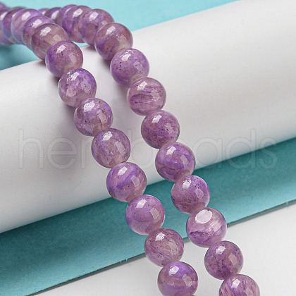 Dyed Natural White Jade Beads Strands G-F764-01B-1