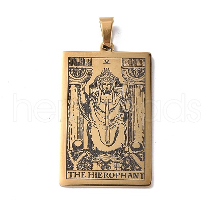 201 Stainless Steel Pendant STAS-B033-01G-05-1