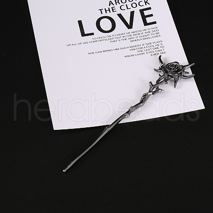 Alloy Flower Hair Sticks PW-WGA3628-03-1