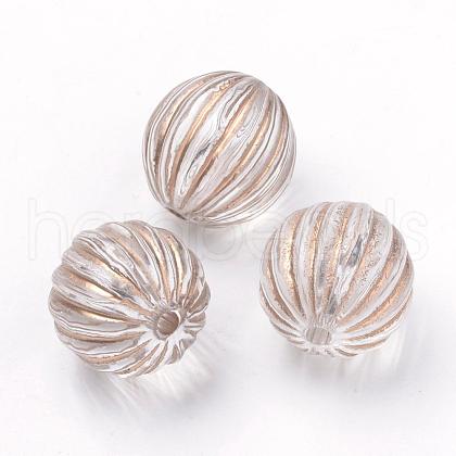 Plating Transparent Acrylic Beads PACR-Q115-60-16mm-1