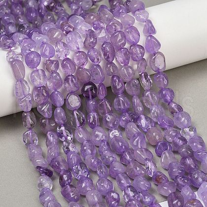 Natural Amethyst Beads Strands G-Q060-E16-1