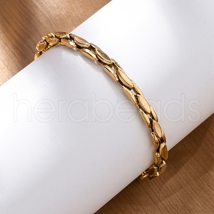 304 Stainless Steel Link Chain Bracelets for Women BJEW-C076-04G-1