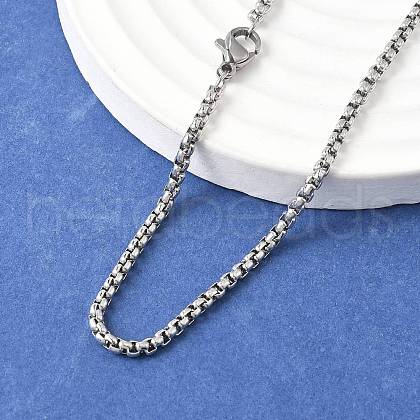 Tarnish Resistant 201 Stainless Steel Box Chains Necklaces NJEW-L416-02-2.5mm-1