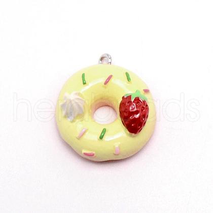 Resin Pendants RESI-WH0020-01F-1