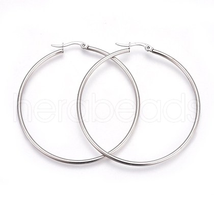 Tarnish Resistant 304 Stainless Steel Big Hoop Earrings EJEW-P173-13P-06-1