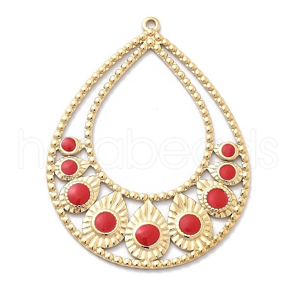 PVD Vacuum Plating 304 Stainless Steel Enamel Big Pendants STAS-R130-75G-1