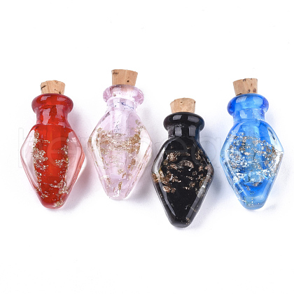 Luminous Handmade Gold Sand Lampwork Pendants LAMP-S177-03-1