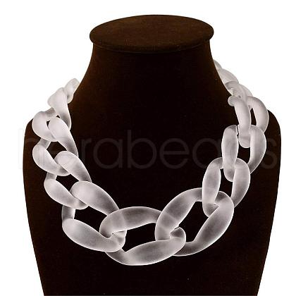 Frosted Acrylic Chunky Twisted Chain Necklacs for Women FS-WG1B9A7-04-1