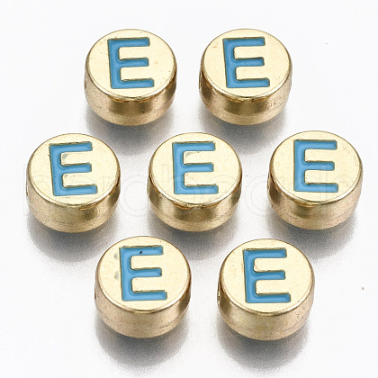 Alloy Enamel Beads ENAM-S122-029E-A-RS-1