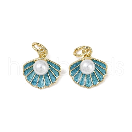 Brass Enamel Pendants KK-R230-06G-1