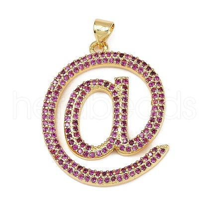 Brass Micro Pave Cubic Zirconia Pendants KK-S526-13G-A-1