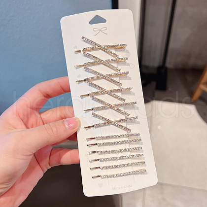 Alloy Rhonestine Alligator Hair Clips PW-WG1CC41-02-1
