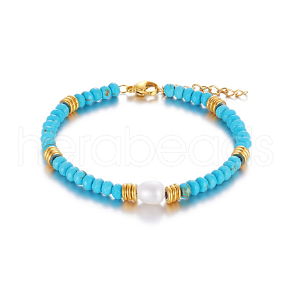 Synthetic Turquoise Beaded Bracelets for Women CG6931-8-1