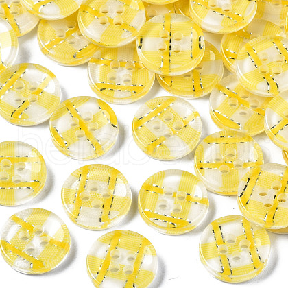 Resin Buttons BUTT-N017-01G-1