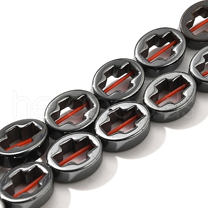 Electroplated Synthetic Non-magnetic Hematite Beads Strands G-L613-Z01-01M-1