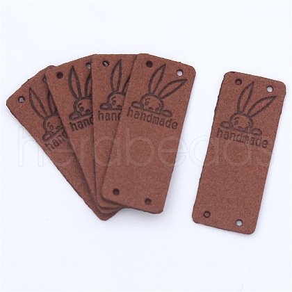 Microfiber Leather Labels DIY-TAC0012-15J-1