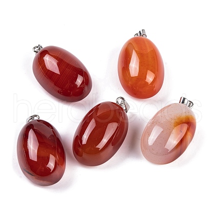 Natural Agate Dyed Pendants G-Q172-07P-01-1