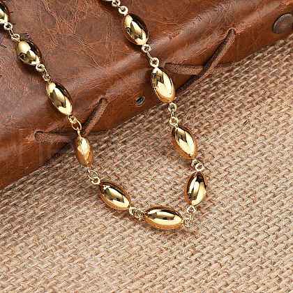 304 Stainless Steel Link Chain Necklaces NJEW-U023-04D-G-1