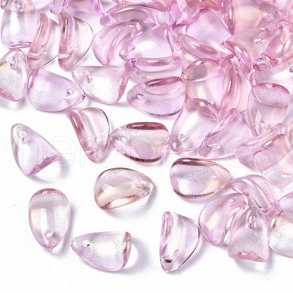Transparent Spray Painted Glass Charms GLAA-T016-36-D02-1