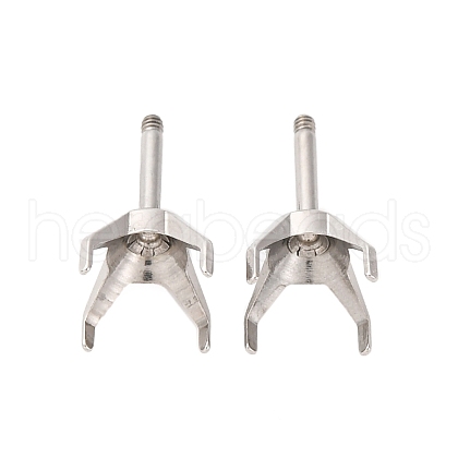 304 Stainless Steel Stud Earring Findings STAS-B091-02B-08P-1