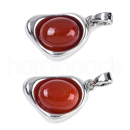 Natural Carnelian(Dyed & Heated) Pendants KK-U043-52P-02-1