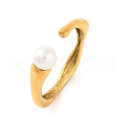 Ion Plating(IP) 304 Stainless Steel Cuff Finger Rings for Women RJEW-S414-45B-G-1