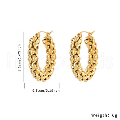 304 Stainless Steel Hoop Earrings for Women KF1532-2-1