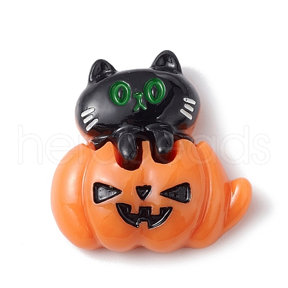 Halloween Opaque Resin Cabochons CRES-B010-01A-10-1