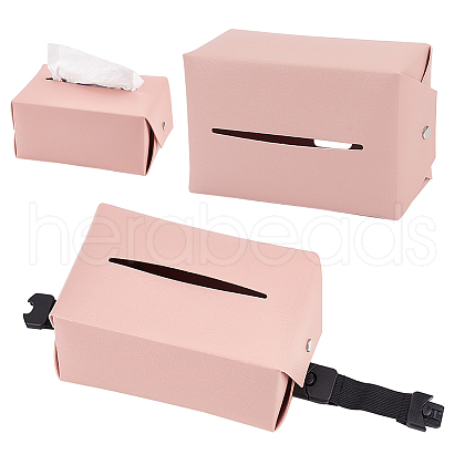 Imitation Leather Tissue Boxes for Car Seat Back AJEW-WH0347-14B-1