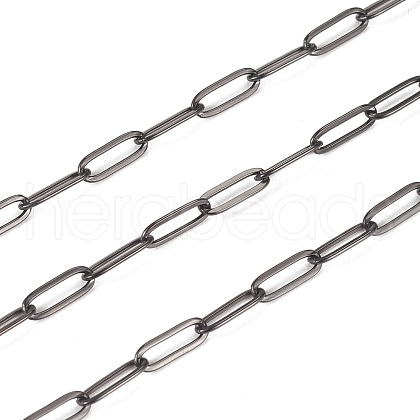 304 Stainless Steel Paperclip Chains STAS-K209-07EB-1
