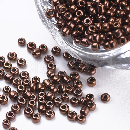 Plated Glass Seed Beads SEED-Q025-2mm-B04-1