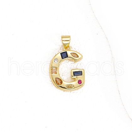 Brass Micro Pave Cubic Zirconia Pendants PW-WG10C3A-21-1