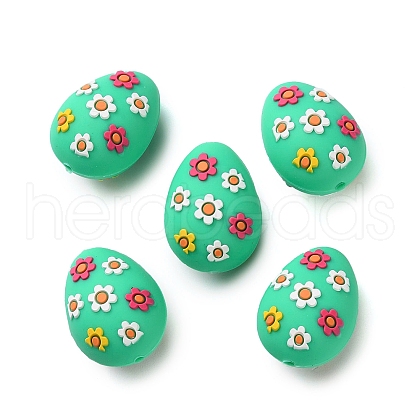 Easter's Day Silicone Beads SIL-S011-01B-1