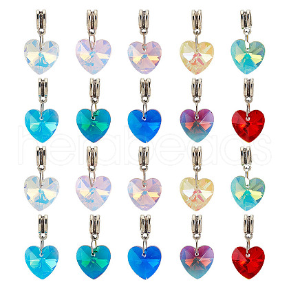 Electroplate Glass Dangle Charms PALLOY-GO00007-1