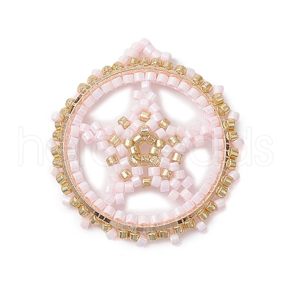 Seed Beads Beaded Charms PALLOY-MZ00272-01-1