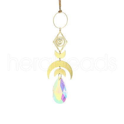 Glass Teardrop Pendant Decoration PW-WG32552-01-1