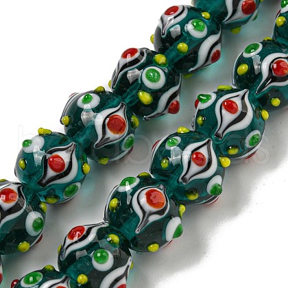 Handmade Lampwork Beads Strands LAMP-N025-05J-1
