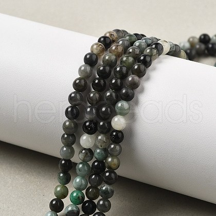 Natural Emerald Beads Strands G-A262-A03-4mm-1
