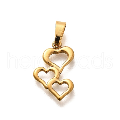 304 Stainless Steel Pendants STAS-B079-02G-08-1