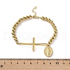 304 Stainless Steel Beaded Bracelets for Women BJEW-Z133-02G-3