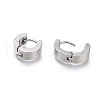 304 Stainless Steel Huggie Hoop Earrings EJEW-O087-09D-P-2
