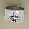 Cross Pattern Alloy Finger Rings FS-WG6D053-02-3