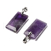 Natural Amethyst Faceted Pendants G-U031-04P-05-2