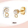 Unicraftale 20Pcs 304 Stainless Steel Stud Earrings Findings STAS-UN0059-11-5