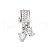 Brass Micro Pave Cubic Zirconia Tube Bails KK-P289-08P-1