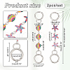 Shell & Starfish Alloy Enamel Link Purse Strap Extenders AJEW-AB00078-03-2