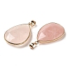 Natural Rose Quartz Pendents G-K354-04KCG-2