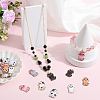 SUNNYCLUE 28Pcs 7 Colors Rack Plating Alloy Enamel Pendants FIND-SC0012-10-4