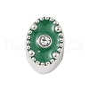 304 Stainless Steel Enamel with Rhinestone European Beads STAS-Z130-07P-2